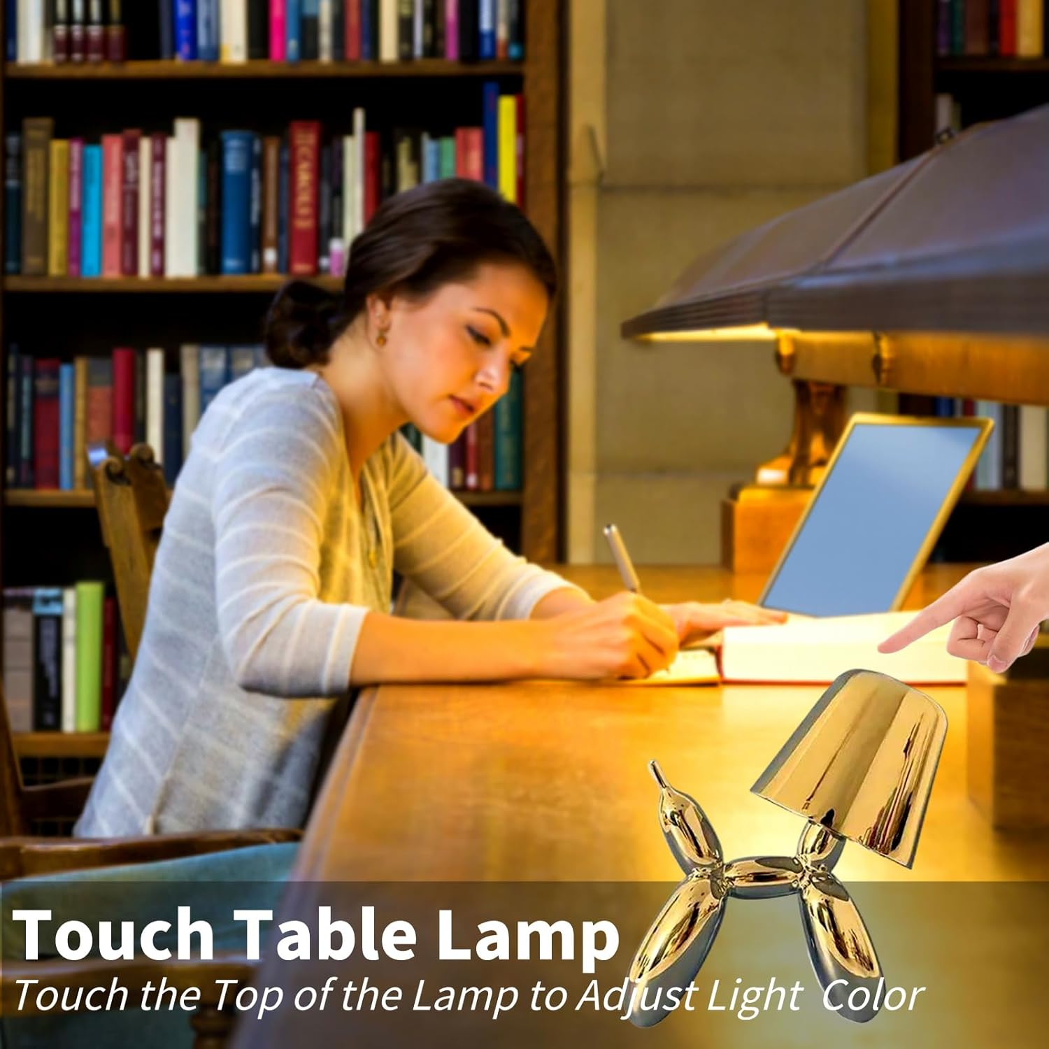 Silver Balloon Dog Lamp