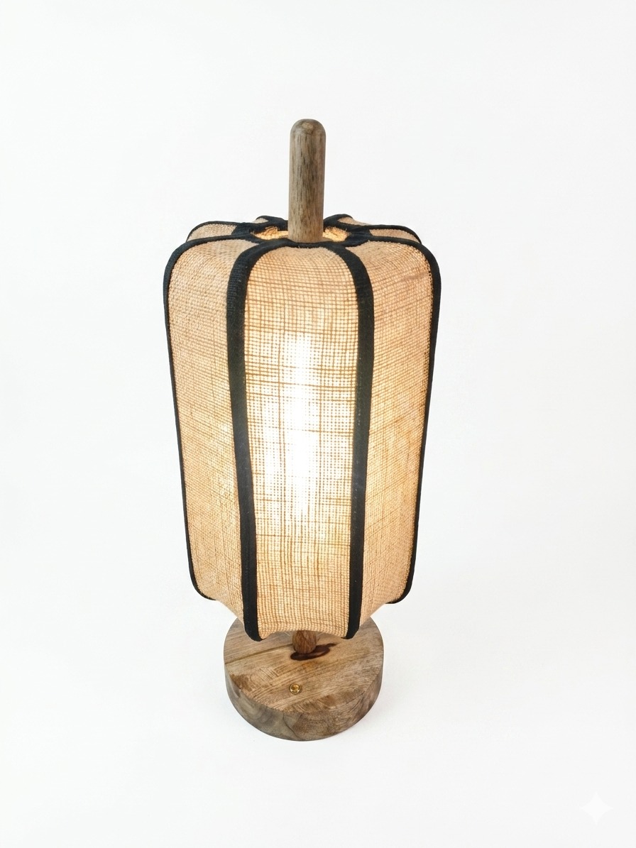 Jute Lantern Table Lamp